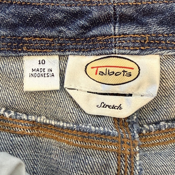 Talbots Women's Classic Denim Skirt Size 10 Cotton Blend Stretch Closet Staple - Picture 5 of 11